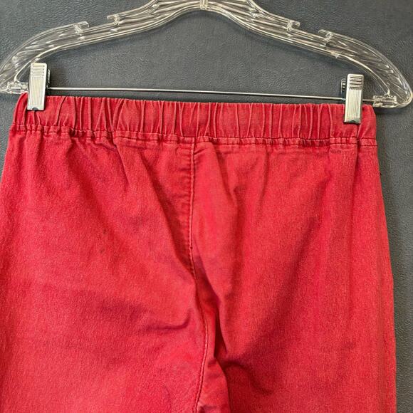 Blue Topic Denim Joggers Red Stretchy Waist Drawstring Womens Medium Streetwear - Picture 9 of 13